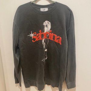 Sabrina Carpenter Dark Grey NYC Emails I Can't Send Tour Sweatshirt (XXL)